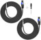 GCTBL 20M 2pack Speakon to 1/4 Speaker Cables 6.35mm TS Plug Wire Audio Amplifier Cord for Guiar DJ/PA Speaker
