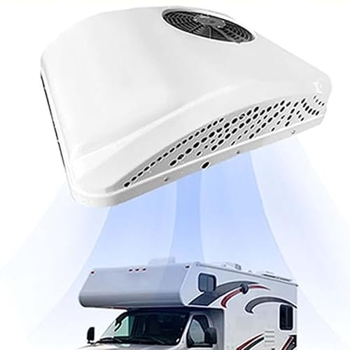 DDZJTPP Aire Acondicionado 12v/24v CC de Techo para Autocaravana, Caravana con Refrigeración y Calefacción, Estacionamiento Eléctrico - 12V