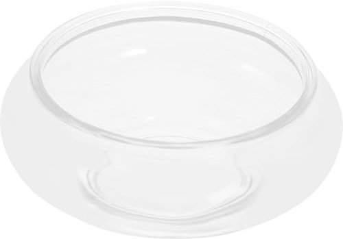 Angoily Klare Fischglasvase Glasblasenschale Runder Flacher Übertopf Terrarium Fischglas Seerosenschale Breite Öffnung Blumenvase Wasserpflanzentopf Hydrokultur-Pflanzgefäß