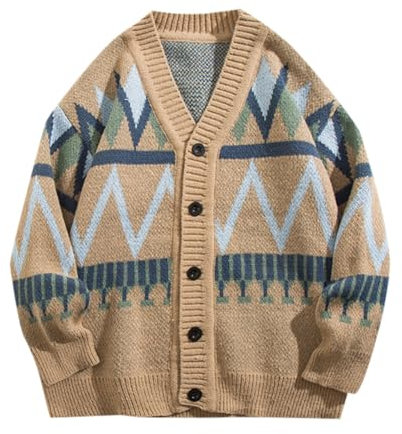 Maglione Natalizio Divertente Felpe Senza Cappuccio Uomo Cardigan con Cerniera in Piedi Giacca Maglione Collo Addensato Peluche Sciolto Maglione Casual Business Knit Sweater Disponibile in Vari