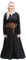 Battle-Merchant – Leichtes Mittelalter Kleid Milla – Wikinger Kleid für Damen – Mittelalter, Kostüm, LARP, Fantasy (XL, Schwarz)
