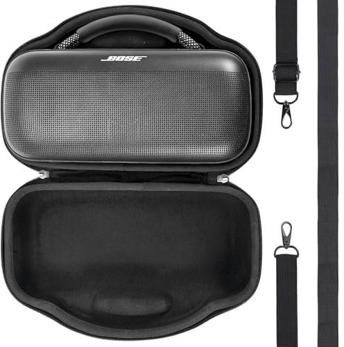RAIACE Hartschalenkoffer für den tragbaren Bose SoundLink Max-Lautsprecher, geeignet für den Alltag und auf Reisen (Nur Koffer)-Schwarz