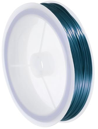 sourcing map 20 Gauge(0.8MM) Copper Wire for Jewelry Making Tarnish Resistant Beading Wire for Jewelry Making Crafts Supplies, Blue,14M