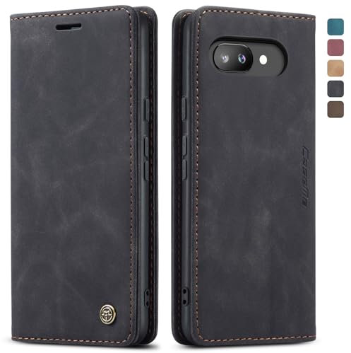 owlhold Cover Google Pixel 9A Portafoglio Flip [Antiurtoo][Cavalletto][Carta Fessura] Cover Pelle per Google Pixel 9A - Nero