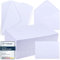moinkerin 110 Stück Briefumschläge ohne Fenster aus Kraftpapier | DIN B6 120 g/m² Weiß | 110 Stück mit Nassklebung | Für DIY, Hochzeit, Geburtstag （12,5x17,6cm）