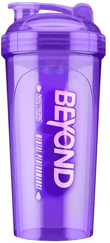 Beyond 700ml Protein Shaker Bottle - Leak-Proof Gym Shaker Bottle, Includes Mixing Grid for Smooth Lump-free Mix - Dishwasher Safe Protein Shake Bottle for Gym, Fitness