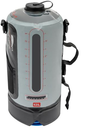 12L Campingdusche Solardusche Mit Pumpe Gartendusche Langlebig Und Wasserdicht Effizient Stabil Leicht Zu Tragen Kann FüR AusflüGe, Picknicks Im Freien, Camping Oder Outdoor-Abenteuer Verwendet Werden