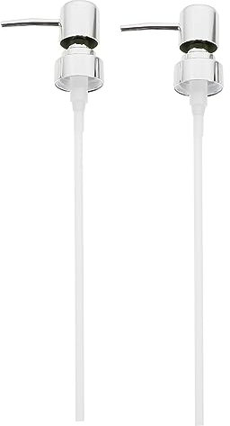 PartyKindom Seifenspenderpumpe 2 Stück Presstyp Ersatzpumpe Passend Für 2,5cm Flaschenöffnung Mit 20cm Schlauch Für Haushalt Küche Bad