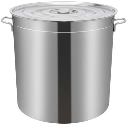 52.8Qt Marmite avec couvercle et panier en acier inoxydable 201, avec poignées rétractables, hauteur de la casserole 50 cm, pour tous les types de cuisinières, grande cuisine, avec panier filtrant