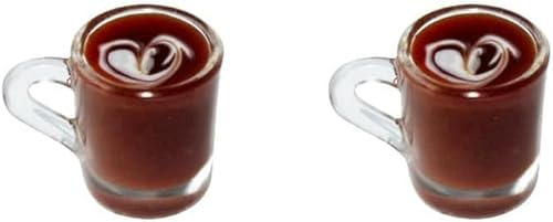 2 Pcs Miniature Coffee Cups Model Dollhouse Ornament Dollhouse Decoration Mini Decor Doll House Accessories Random Color Miniature Dollhouse Accessories