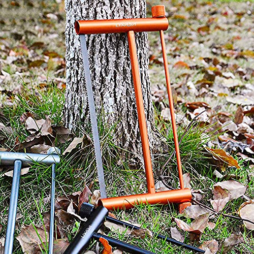 aqxreight Multifunktionale Zusammenklappbare Holzsäge, Handsäge aus Aluminiumlegierung, Tragbare Mini-Gartensäge für Holzbearbeitung, Gartenarbeit, Outdoor-, Handwerkzeuge mit Tasche, Haltbarkeit a