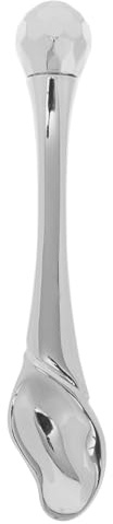 Operitacx Spatule Applicatrice de Crème Visage pour Massage des Yeux en Alliage de Zinc Argenté Design Roll-on Outil de Soins Peau pour Femmes