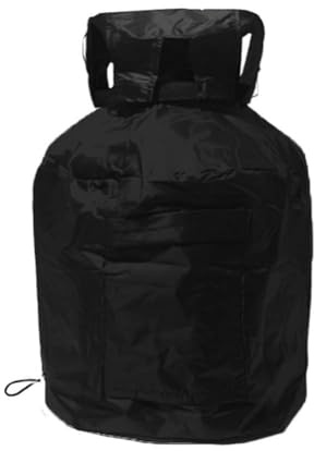 Kivivaka Oxford Cloth Propane for Tank Cover for 20lb Cylinder, Weather Resistant Gas Bottle Protector with Air Vents and Handles, Black