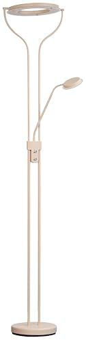 Fischer & Honsel Stehleuchte, Fluter, Davos | sandfarben|B: 36 cm, H: 180 cm| Ausladung: 47 cm| mit Sensordimmer stufenlos dimmbar| Farbtemperatureinstellung| 1x LED 30W 2700/3350/4000 K| 4600 lm