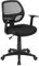 Flash Furniture Arbeitsstuhl, mittelhohe Rückenlehne, Stoff, schwarz, Produktmaße: 61 x 53 x 99 cm