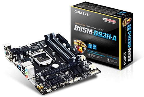 Gigabyte GA-B85M-DS3H Mainboard (B87 Express, DDR3, S-ATA 600, Micro ATX, 1x PCI Express 3.0 x16, USB 3.0, HDMI, Socket 1150)