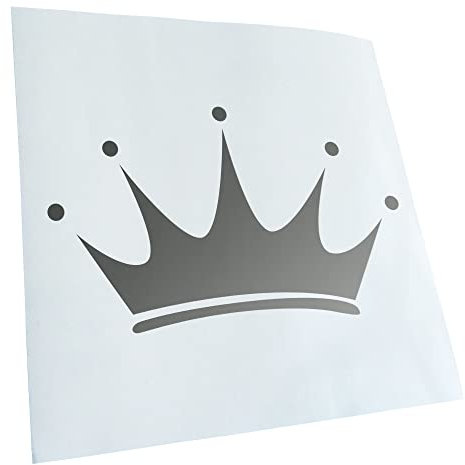 Kiwistar - Autoaufkleber - Silber - 60 x 37 cm - Krone - Heckscheibenaufkleber Auto Aufkleber wetterfest für Kfz LKW Mofa Truck - Sticker außen selbstklebend Tuning Zubehör für Fenster Fahrzeug