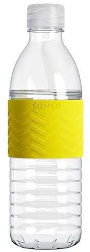 Copco Hydra Resuable Water Bottle, 16.9-Ounce, Chevron Buttercream