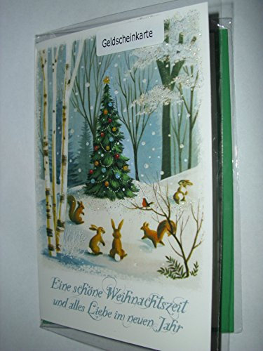 Weihnachtskarte Weihnachten GeldscheinkarteEine schöne Weihnachtszeit und alles Liebe im neuen Jahr1 Karte mit Umschlag grün- 230