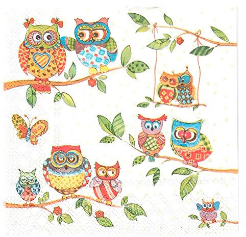 Ambiente - Servietten - Owls in Summerland - Eule / Eulen