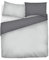 Italian Bed Linen Natural Color Doubleface Bettbezug, 100% Baumwolle, Öl grün/hell Grau, kleine Doppelte