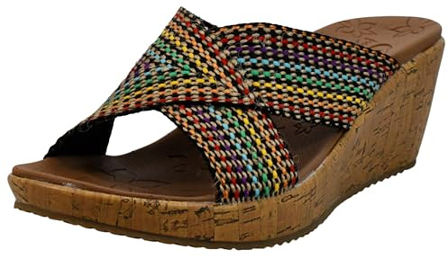 Skechers Damen Beverlee-Delighted Keilsandalen | Lässige Sandalen