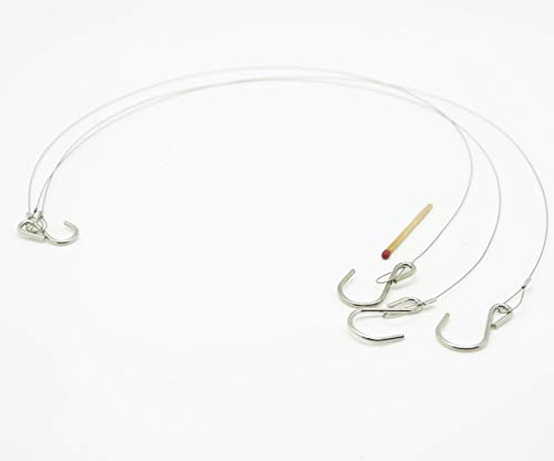 Blumenampel-Kette – Dreistrangkette – Ampelkette – Filigrane Variante aus Stahlseil – Hanna's Laden (45)