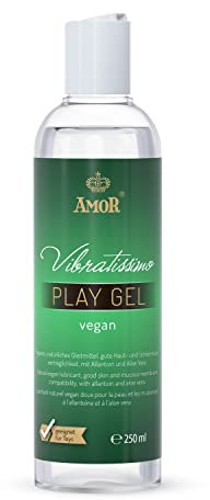 Vibratissimo Play Gel vegan 250 ml I Gleitmittel ohne tierische Inhaltsstoffe I Lubricant Gel für Silikon Toys & Latexkondome geeignet I water based
