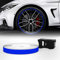 4R Quattroerre.it 10345 Wheel Trim Strisce Adesive Rifrangenti con Applicatore per Cerchi Moto, Blu, 7 mm x 6 mt