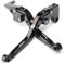 YULEGUDI Motorradkupplung Bremshebel Für Vesp&a Für GTS300 Für GTS250 GTS 250 300 2013-2020 Motorrad CNC Einstellbare Ausziehbare Faltbare Bremse Kupplung Hebel(Black)