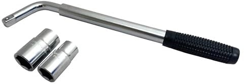 Sakura SS5324 - Supporto per Ruota Auto, Manico Estensibile, Dimensioni bussole 17 mm, 19 mm, 21 mm, 23 mm, Compatibile con Tutti i Veicoli Standard