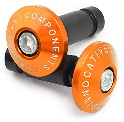 Bar End Motorrad UNIVERSAL Lenkergewichte Lenkerenden Alu Set Dekoration Ø22mm (7/8),Orange