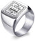 VNOX Männer Monogramm Name Ring Siegelring College Ring Initialen Ring Männer Initial Band Mens Kreis Brief Ring,Geschenk für ihn