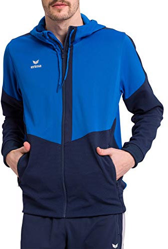 Erima Squad Kapuzen-Trainingsjacke blau, M Unisex