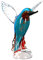 Casablanca Skulptur Figur Glasskulptur Dekofigur - Eisvogel, Vogel - Glas - bunt - Höhe 22 cm