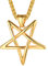FaithHeart Gold Satan Upside Pentagramm Kette Herren Kette mit Pentagramm Anhänger für Valentinstag Geburtstag Weihnachten…