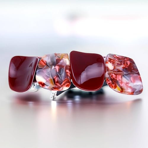 Haarspangen Damen 10 cm Haarspange Groß Breit/Haarspangen & -Clips Elegant Französische/Große Haarklammer Trendige/Haarklammern Groß Quadratische/Haarspangen Mädchen Dickes Haar