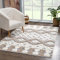 carpet city Teppich Hochflor Wohnzimmer - 160x230 cm - Scandi-Look Ethno Creme Grau - Cut-Loop, Hochtief, 3D-Effekt - Shaggy Teppiche Flauschig-Weich Schlafzimmer Langflor
