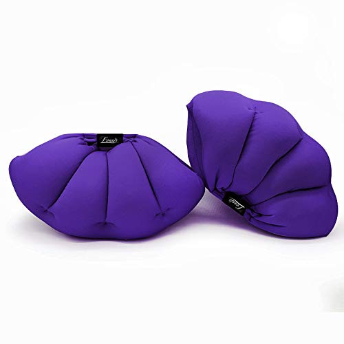 2er Set Fuß Aufzug Schaumstoff Beinauflage Kissen lindern Fuß Druck, Beinstützenkissen mit Griff, Fußstützkissen, Beinstütze und Handwärmer, 35x15cm,Lila