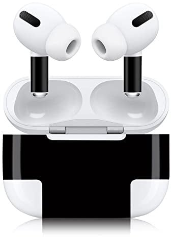 Finest Folia Aufkleber Set kompatibel mit Apple AirPod Pro kabellose Bluetooth Kopfhörer und Ladecase Vinyl Folie Skin Design Cover passgenau R190 (Pro, 21 Schwarz matt)