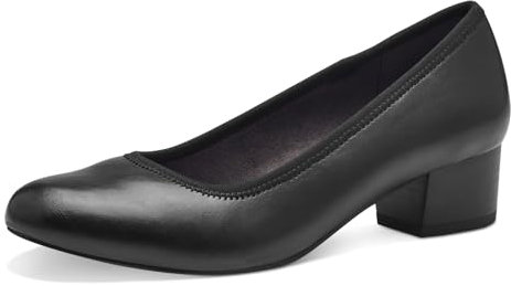 Jana Damen Pumps mit Blockabsatz Vegan, Schwarz (Black), 42 EU