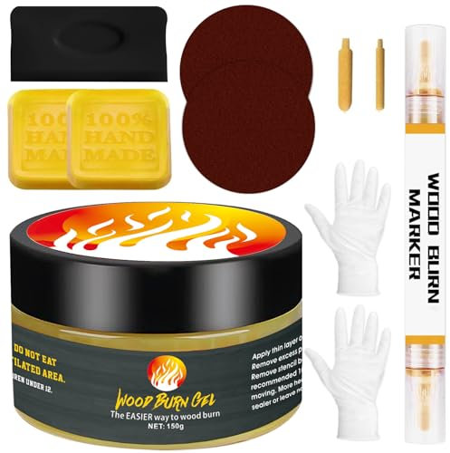 kit de combustion du bois pour le marquage des ensembles de gel de combustion du bois, Design précis et facile à brûler sur le bois, idéal pour faire des cadeaux, de l'artisanat, des ateliers d'art