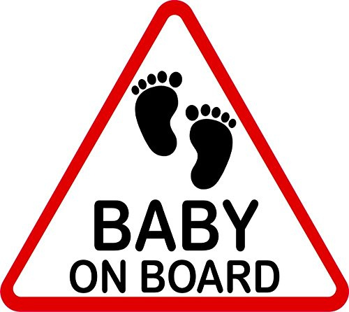 carstyling XXL Aufkleber Baby on Board dreieckig 115 x 130 mm