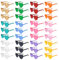 NACHLYNN 24 Brillen Herz-Sonnenbrillen für Damen 12 Farben Randlose Herzförmige Sonnenbrille Transparente Bonbonfarbene Herzbrille für Partygeschenke