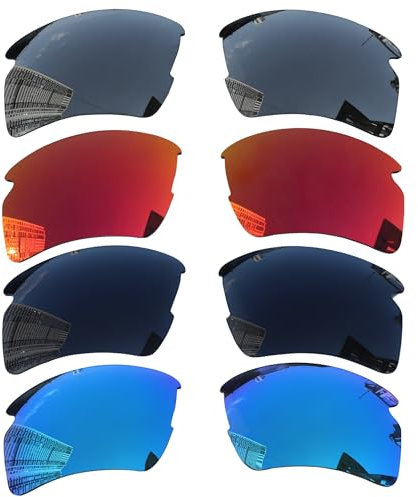 Acefrog Lot de 4 paires de verres polarisés de rechange pour lunettes de soleil Oakley Flak 2.0 XL OO9188 - Ajustement parfait - Incassables - Anti-rayures, Multicolore, taille unique