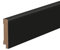 PROVISTON | Plinthe | MDF laminé | Profil arrondi | 16 x 100 x 2500 mm | Noir | Plinthe | Robuste | Qualité supérieure | 2,5 mètres