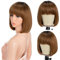 Style Icon Bob Echthaar-Perücken mit Pony für Frauen 10 Zoll Ombre braun keine Spitze vorne Klebefreie Perücken Maschine gemacht Perücke 150% Dichte (TT1B/30)