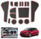 GAFAT Kompatibel mit Opel Corsa F 2020-2024 2025 (Manuelle Bremse) Antirutschmatten, Corsa F 2024 Gummimatten rutschfest Non-Slip, Mittelkonsole Türnaht Matten [Nicht für Automatik & EV] (Rot)