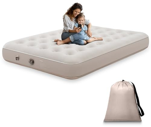 ZODAS Blow up Mattress, Inflatable JUST One-click, 2024 Air Mattress Small Double, Air Bed Double Airbed with Built in Pump Electric Inflatable Mattress Self Inflating Bed Blow up, 190x125x20cm