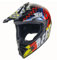 Kinder Crosshelm Skeleton AHP – Motorradhelm für Kinder, ABS-Schale, robuster Kinderhelm für Downhill, Quad und Motocross, Schwarz bunt, Größe M, 55 – 56 cm